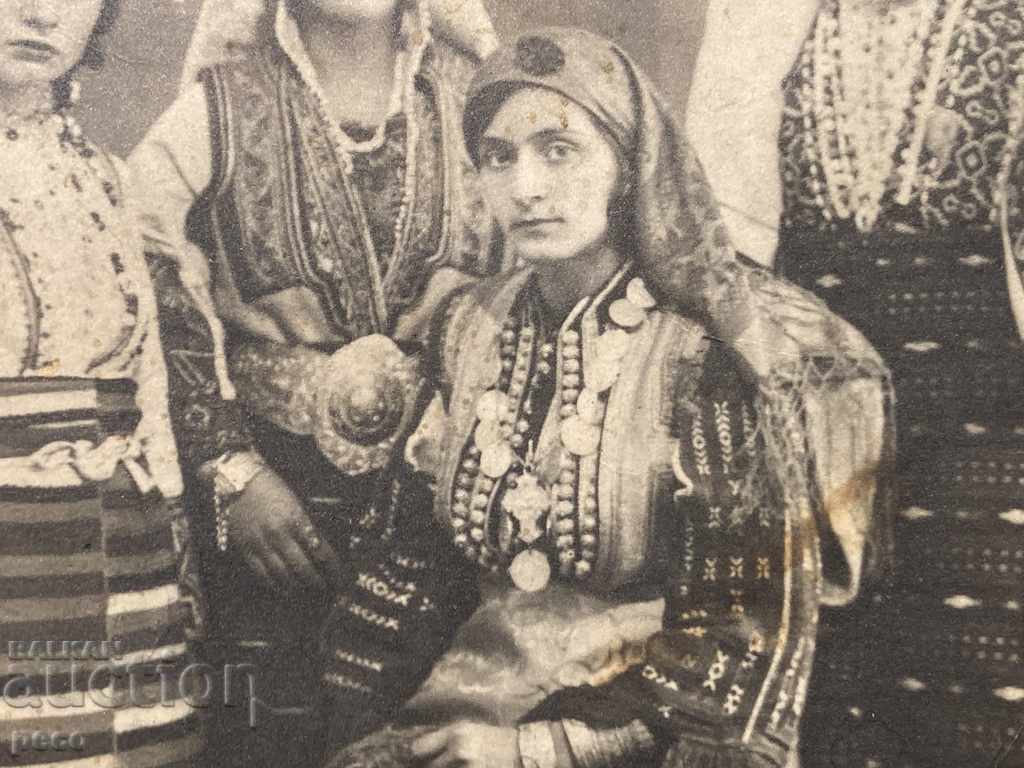 Delivery of Women in Macedonian costumes, old photo Delivery of Women in Macedonian costumes, old photo