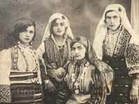 Women in Macedonian costumes, old photo