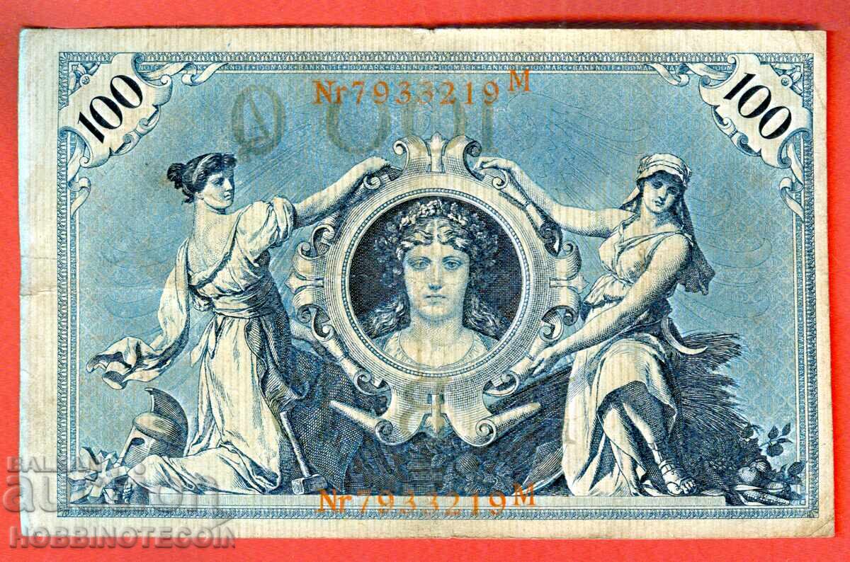 GERMANY GERMANY 100 Marks - issue 1908 red No. 2 with price 3.99 BGN | € 2.04 GERMANY GERMANY 100 Marks - issue 1908 red No. 2 with price 3.99 BGN | € 2.04