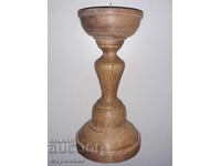 CANDLEHOLDER. SOLID BEAUTIFUL WOOD. MARKING