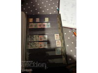 Old binder with BULGARIAN postage stamps - 450+ pcs. - 120 BGN.