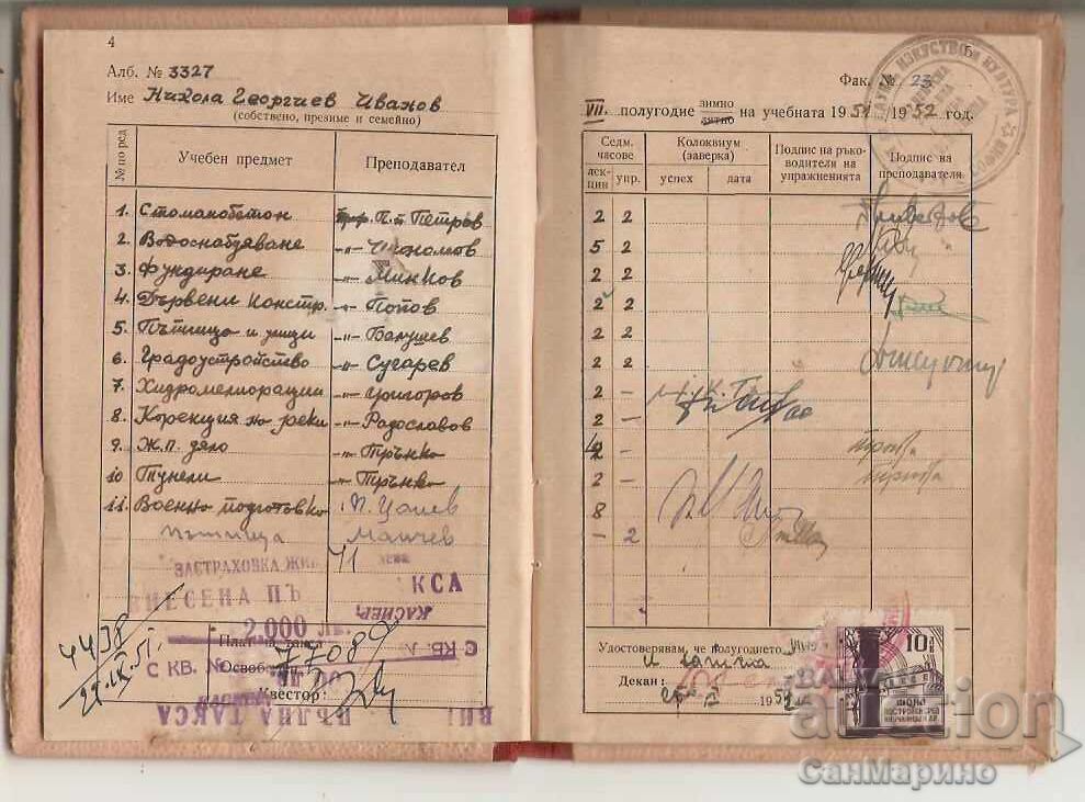 Delivery of Student's book State Polytechnic 1951 Delivery of Student's book State Polytechnic 1951