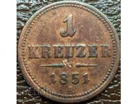 1 Kreuzer 1851 Austria A - Viena