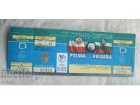 Football ticket - Poland-Bulgaria, 1999