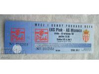 Football ticket - LKS Ptak-AS Monaco, 1998