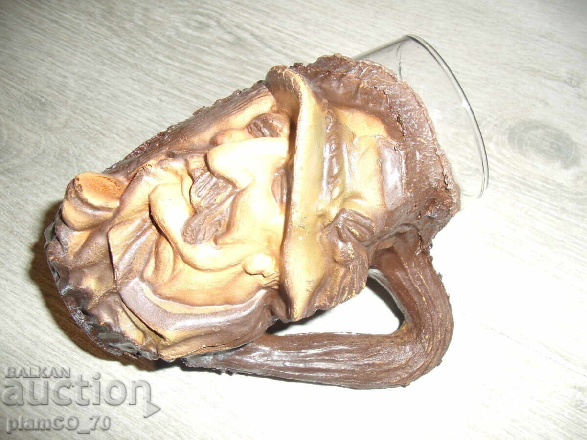 No.*7832 παλιό γυάλινο κύπελλο / κούπα - με εφαρμοσμένη διακόσμηση με τιμή 20.00 BGN | € 10.23 No.*7832 παλιό γυάλινο κύπελλο / κούπα - με εφαρμοσμένη διακόσμηση με τιμή 20.00 BGN | € 10.23