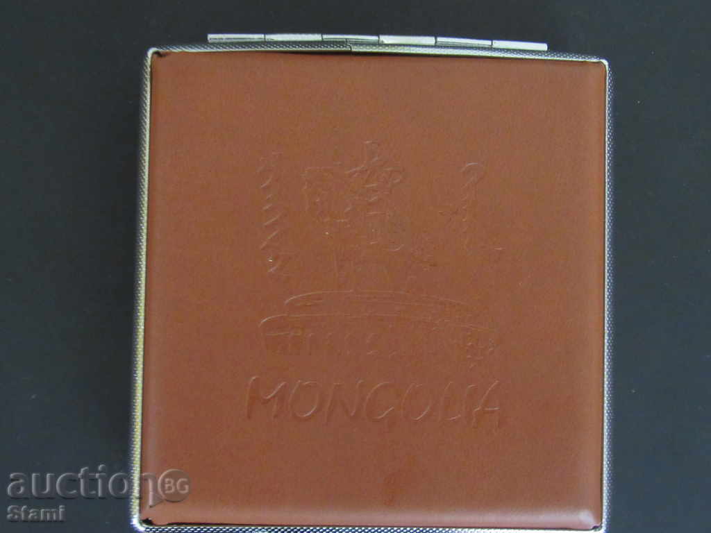 Elegant leather snuff box with leather lids, new - 5 Elegant leather snuff box with leather lids, new - 5