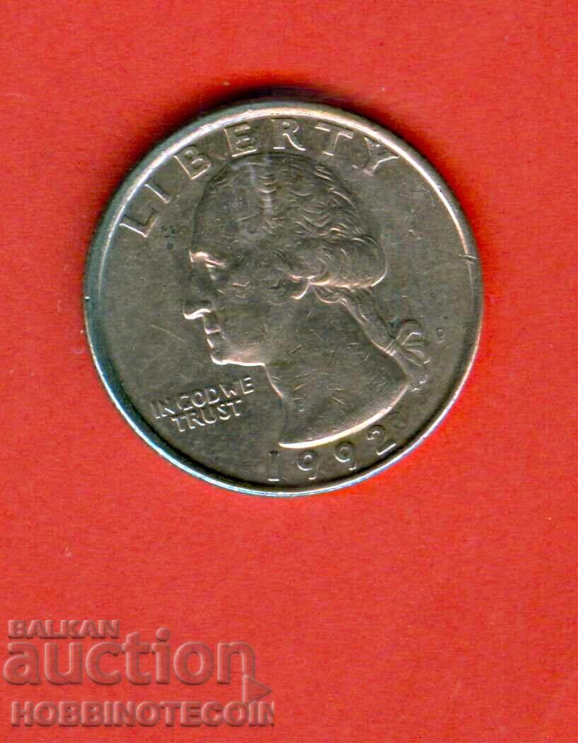 ΗΠΑ ΗΠΑ Τεύχος 25 σεντ - τεύχος 1992 - Σελ ΗΠΑ ΗΠΑ Τεύχος 25 σεντ - τεύχος 1992 - Σελ