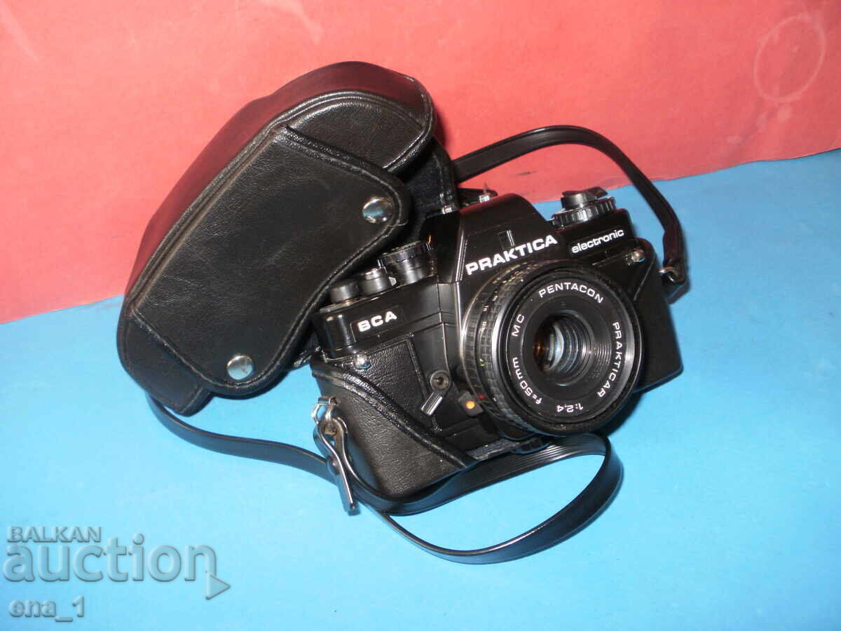 German SLR 35mm camera Praktica BCA electronic + lens German SLR 35mm camera Praktica BCA electronic + lens