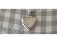 SILVER HEART PENDANT-BOX for PHOTOS 3.83 g. / 925 sample