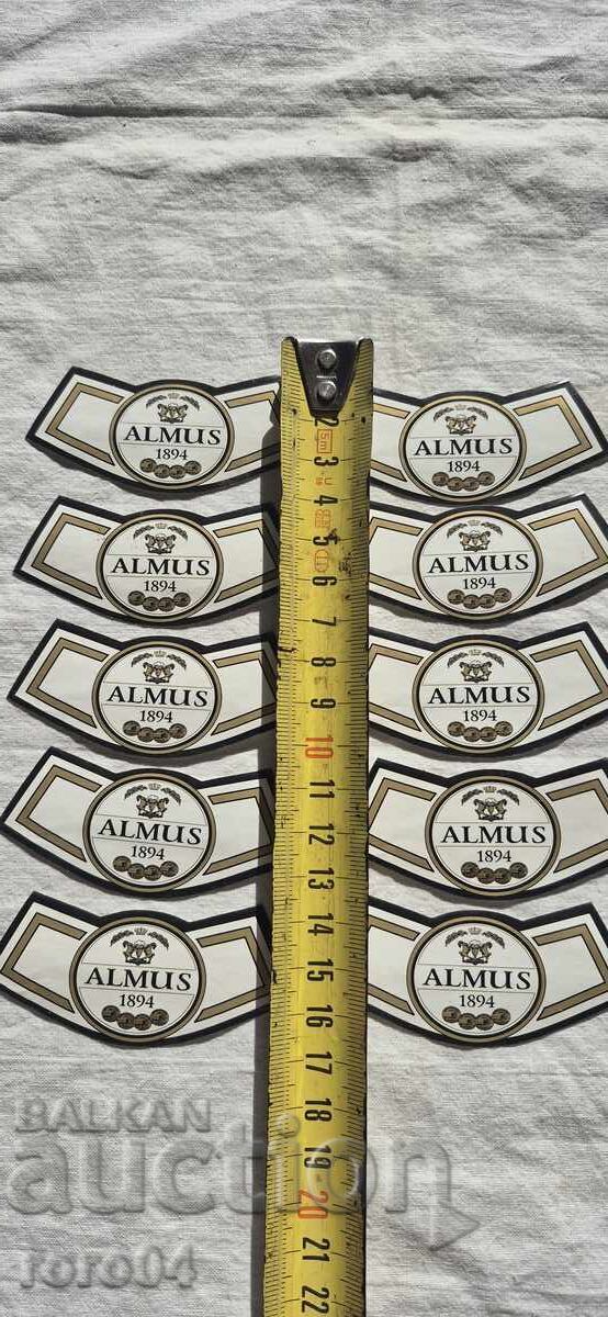 ETICHETE - AUTOCOLANTE - ALMUS 1894 - NOU - 5 ETICHETE - AUTOCOLANTE - ALMUS 1894 - NOU - 5