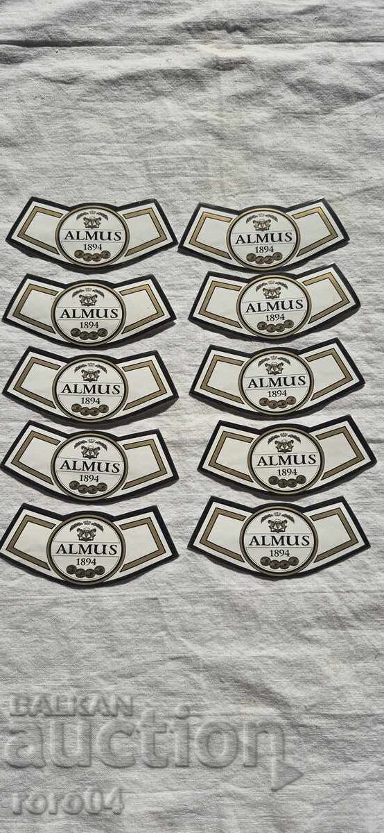 ETICHETE - AUTOCOLANTE - ALMUS 1894 - NOU