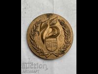 medal plaque 75 years football club Levski Sofia 1986