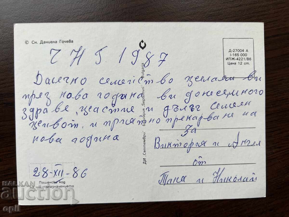 Old Greeting Card - Happy New Year with price 0.20 BGN | € 0.10 Old Greeting Card - Happy New Year with price 0.20 BGN | € 0.10