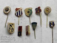 Romania football 10 pieces of badges signs 1960-1990.