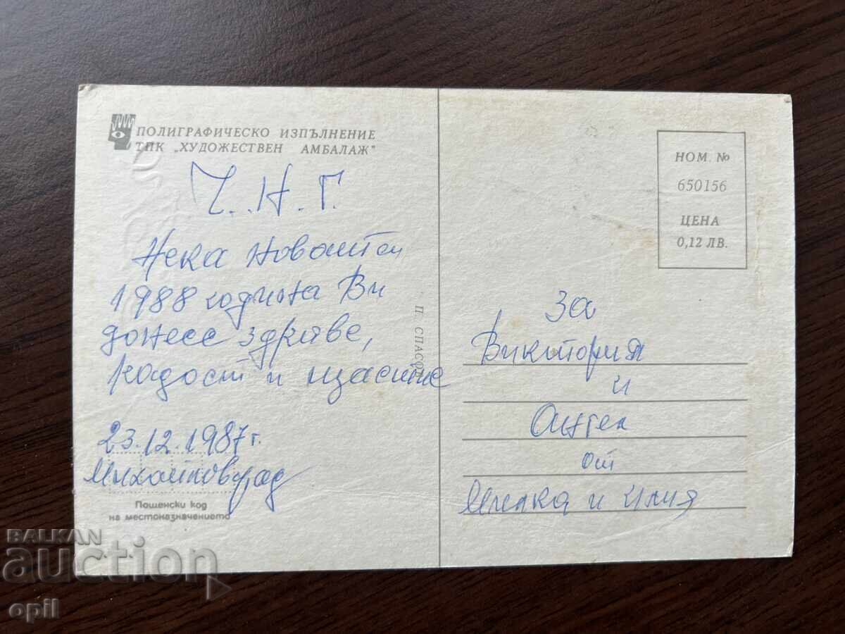 Old Greeting Card - Happy New Year with price 0.20 BGN | € 0.10 Old Greeting Card - Happy New Year with price 0.20 BGN | € 0.10