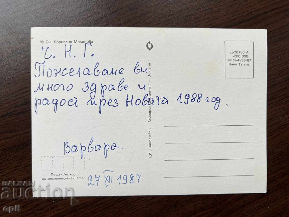 Παλιά κάρτα-Χαιρετισμός-Καλή χρονιά με τιμή 0.20 BGN | € 0.10 Παλιά κάρτα-Χαιρετισμός-Καλή χρονιά με τιμή 0.20 BGN | € 0.10
