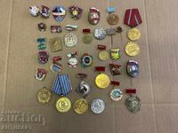 34 Bulgarian communist medals, badges and insignia