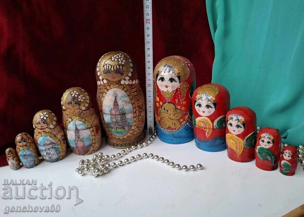 Two sets of Matryoshka dolls/10pcs Two sets of Matryoshka dolls/10pcs