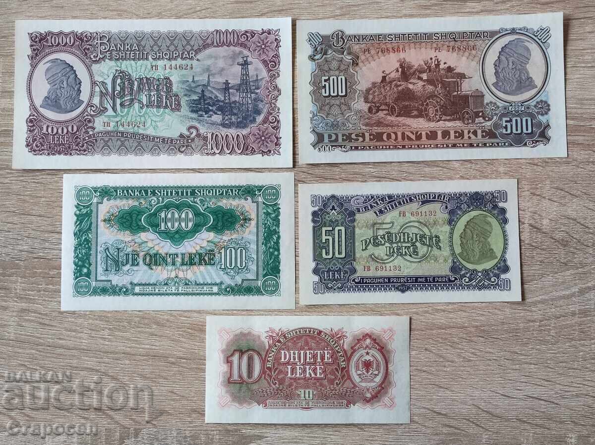 Πλήρη χαρτονομίσματα από την Αλβανία του 1957 με τιμή 90.00 BGN | € 46.02 Πλήρη χαρτονομίσματα από την Αλβανία του 1957 με τιμή 90.00 BGN | € 46.02