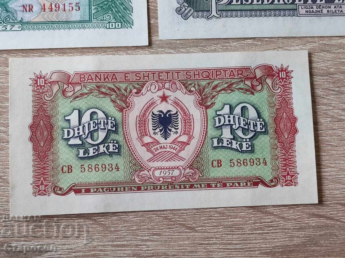 Πλήρη χαρτονομίσματα από την Αλβανία του 1957 - 5 Πλήρη χαρτονομίσματα από την Αλβανία του 1957 - 5