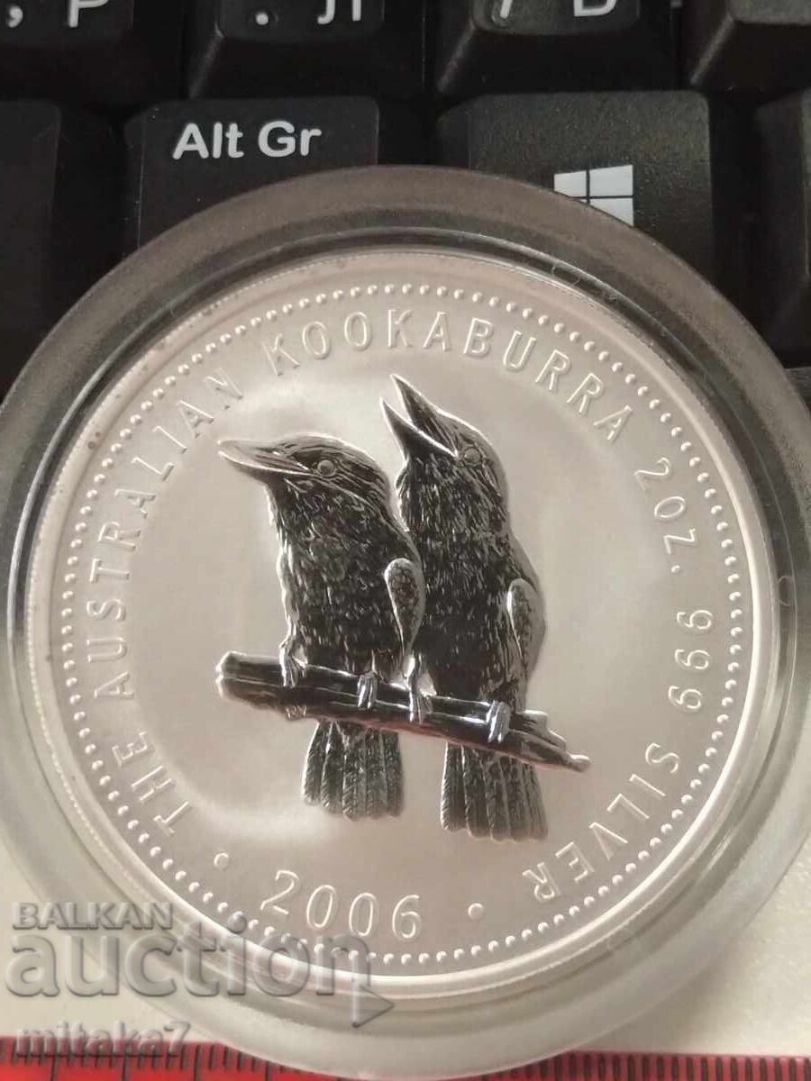 Silver coin "Kookaburra", 2 oz, Australia, 2006 Silver coin "Kookaburra", 2 oz, Australia, 2006
