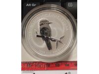 Moneda de argint Kookaburra, 2 oz, Australia, 2005