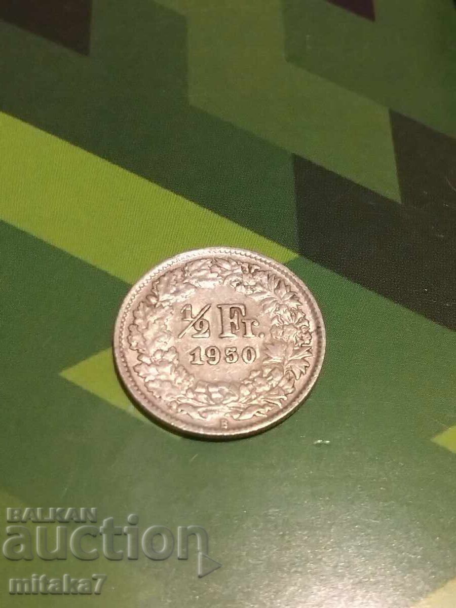1/2 franc 1950, Switzerland