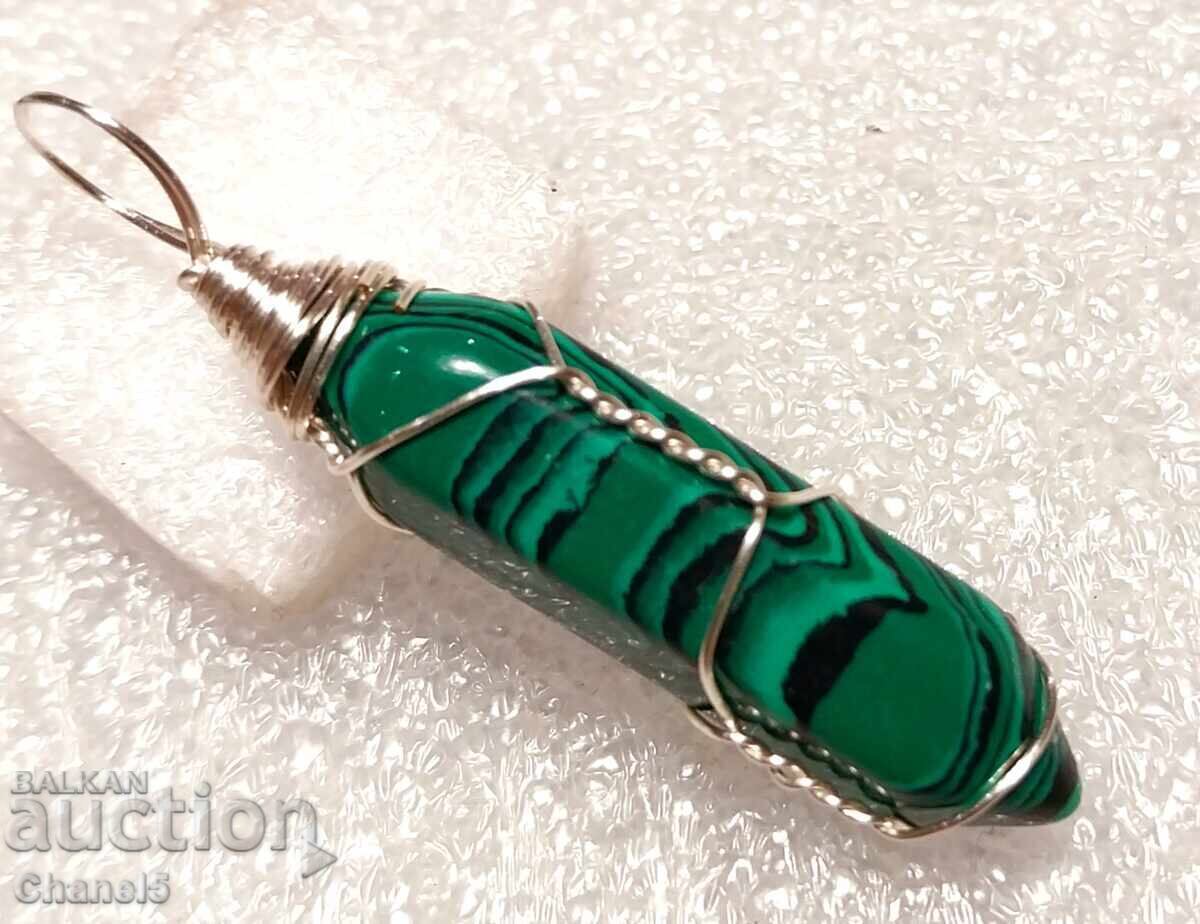 MALACHITE MEDALLION, HANDMADE - (919) with price 12.00 BGN | € 6.14 MALACHITE MEDALLION, HANDMADE - (919) with price 12.00 BGN | € 6.14
