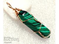 MALACHITE MEDALLION, HANDMADE - (918)