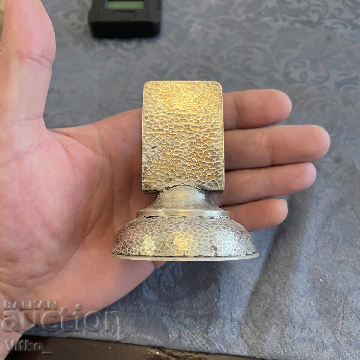 German silver napkin holder, 800 silver, markings German silver napkin holder, 800 silver, markings