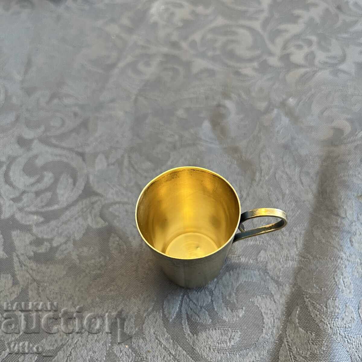 Russian silver cup with gilding, markings with price 79.00 BGN | € 40.39 Russian silver cup with gilding, markings with price 79.00 BGN | € 40.39