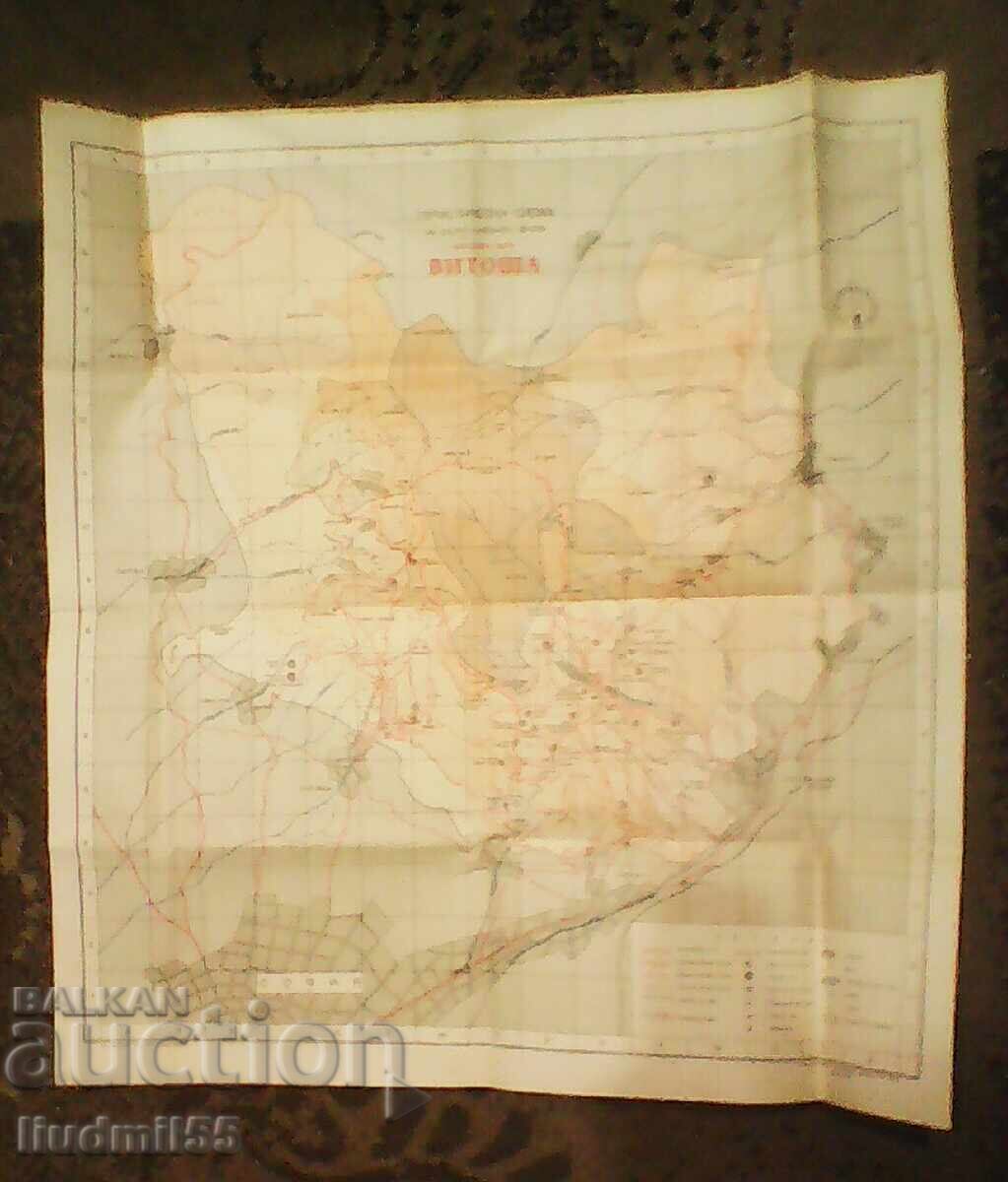 Tourist map of the road network of Vitosha Park Tourist map of the road network of Vitosha Park