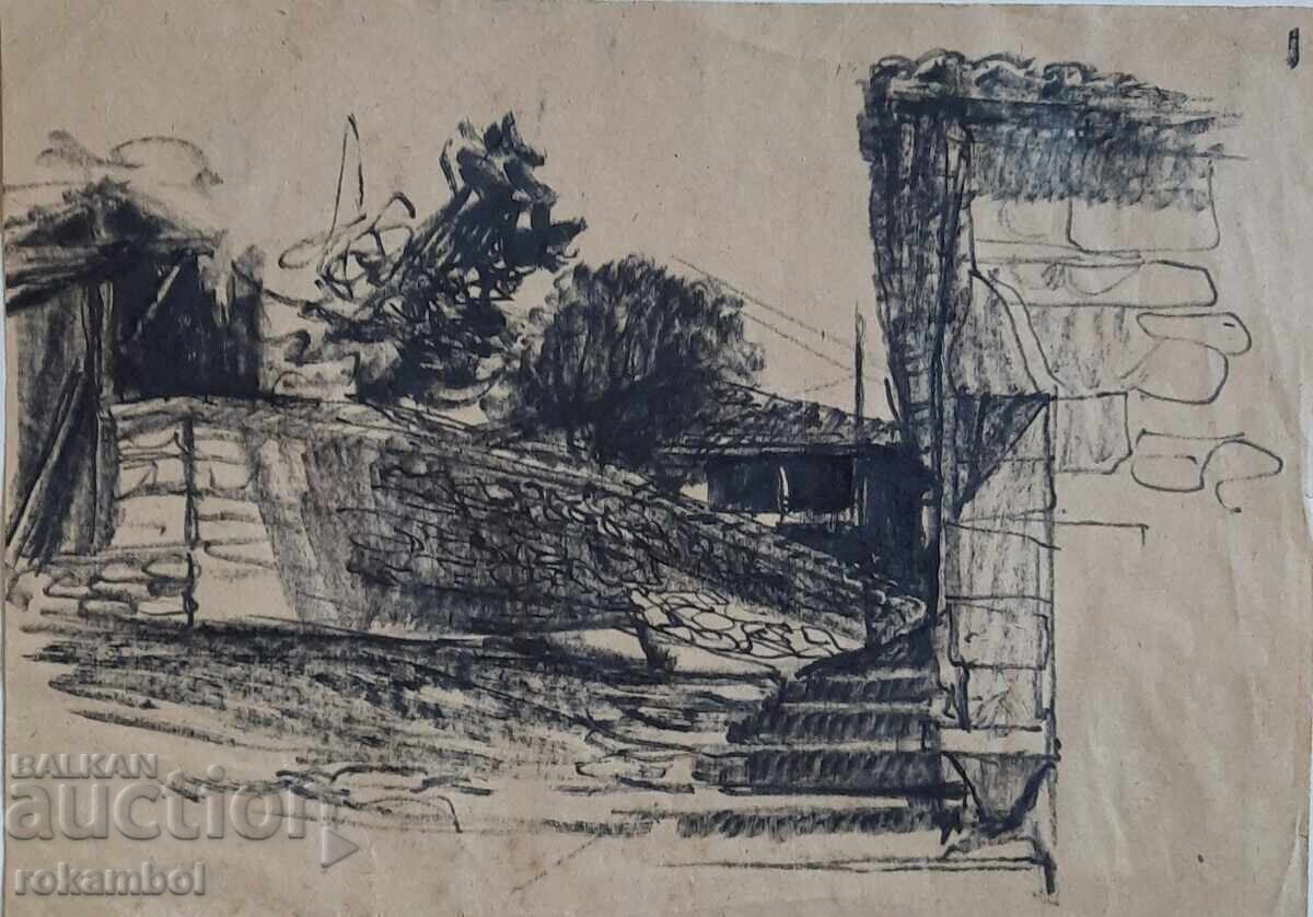 Petko Zadgorski painting ink on paper with price 1350.00 BGN | € 690.24 Petko Zadgorski painting ink on paper with price 1350.00 BGN | € 690.24