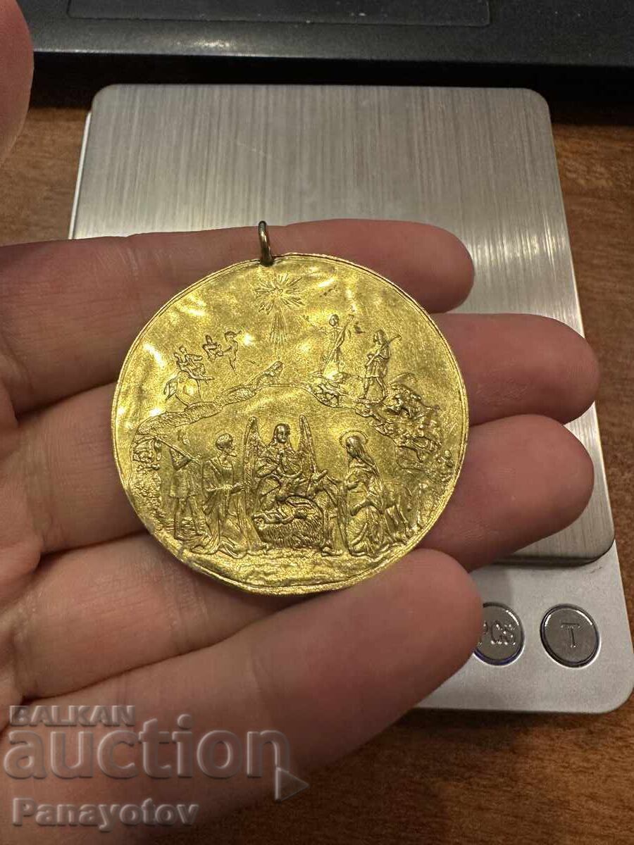 КРЪЩЕНКА КРЪЩЕНЕ ЗЛАТНА МОНЕТА 24 К МЕДАЛЬОН ПЕНДАР НАКИТ УН - 5 КРЪЩЕНКА КРЪЩЕНЕ ЗЛАТНА МОНЕТА 24 К МЕДАЛЬОН ПЕНДАР НАКИТ УН - 5