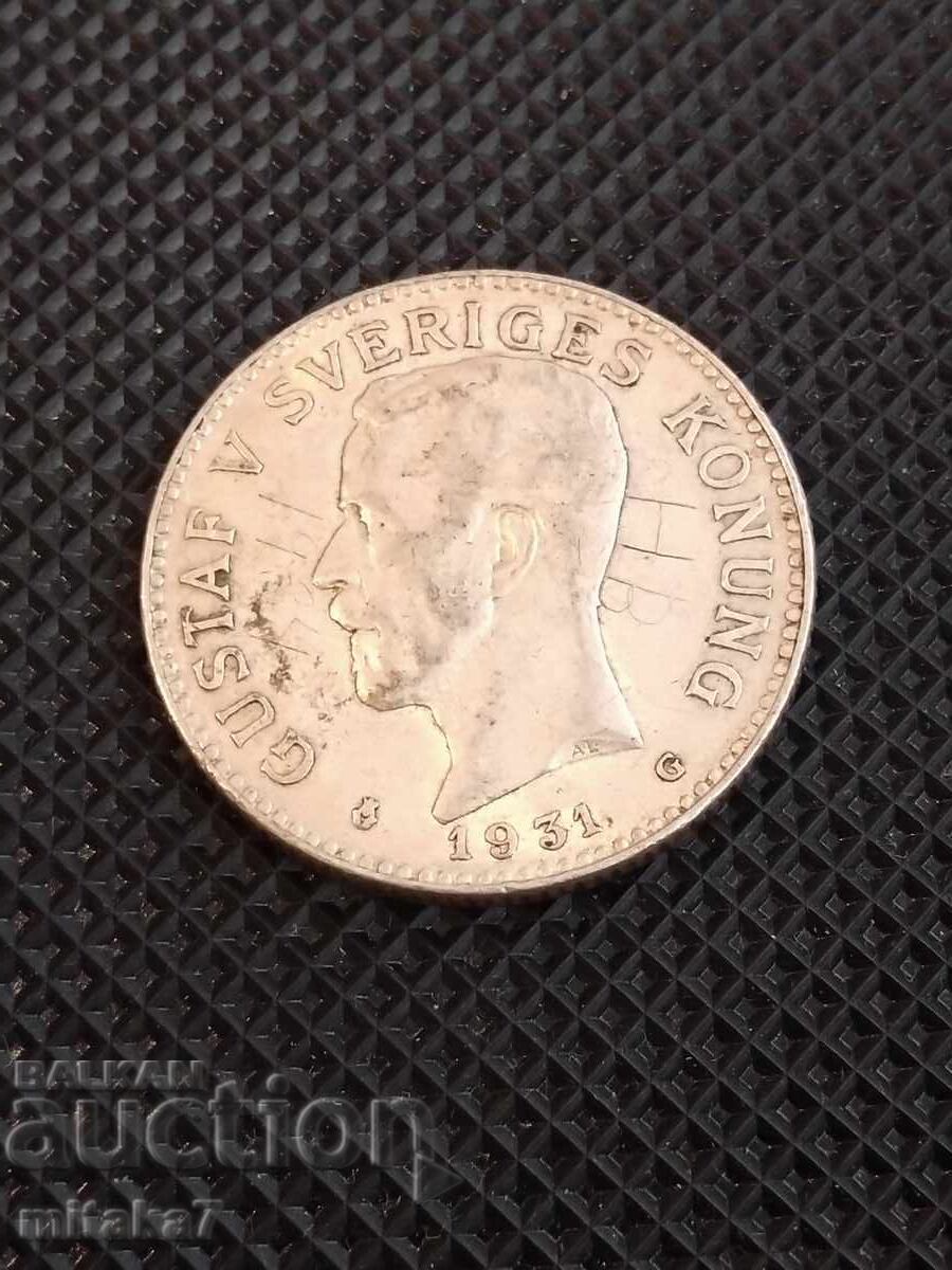 2 kroner 1931, Sweden with price 44.00 BGN | € 22.50