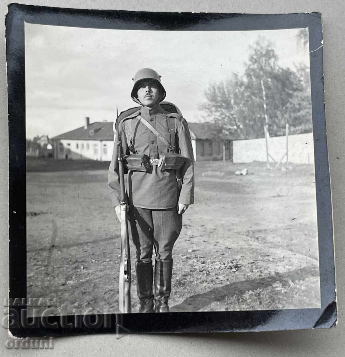 4796 Kingdom of Bulgaria soldier in full combat gear 1920s 4796 Kingdom of Bulgaria soldier in full combat gear 1920s
