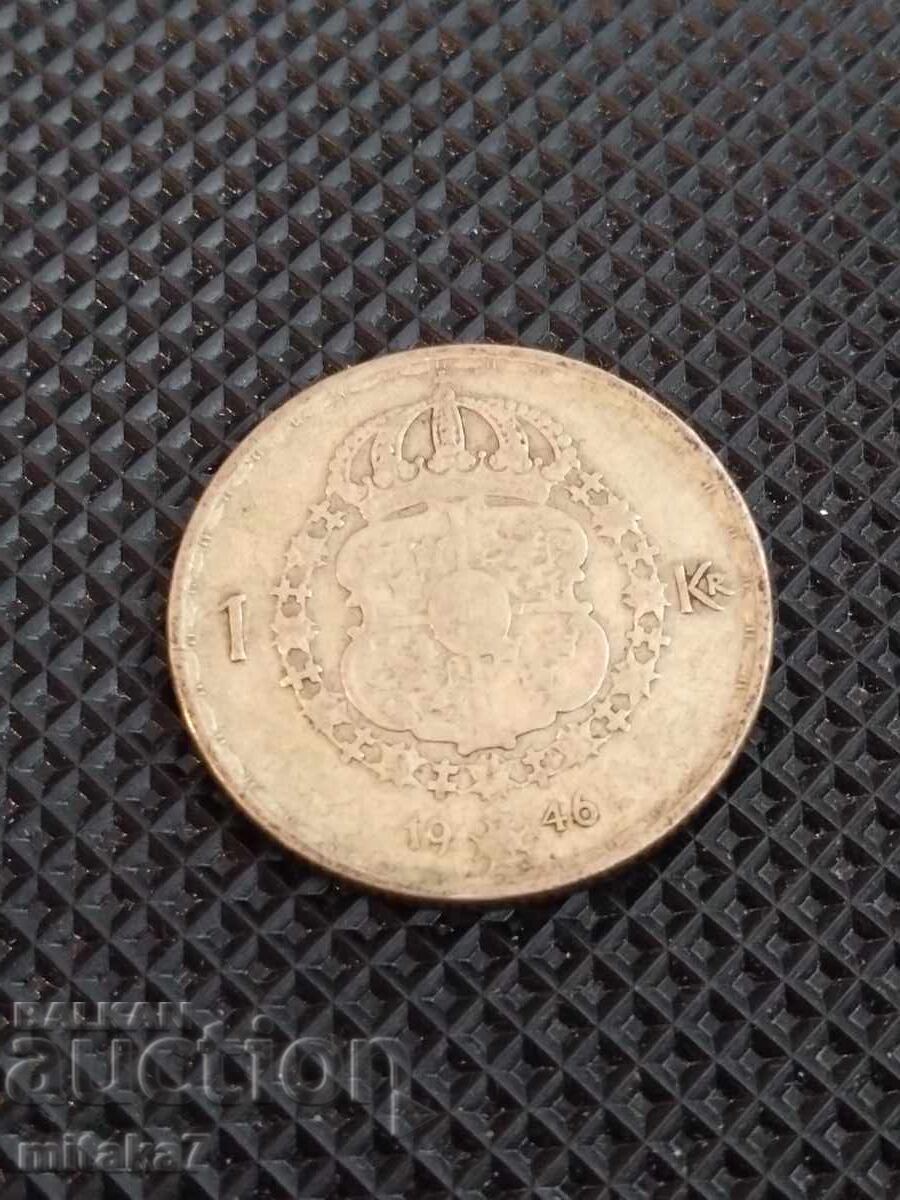 1 kroner 1946, Sweden 1 kroner 1946, Sweden