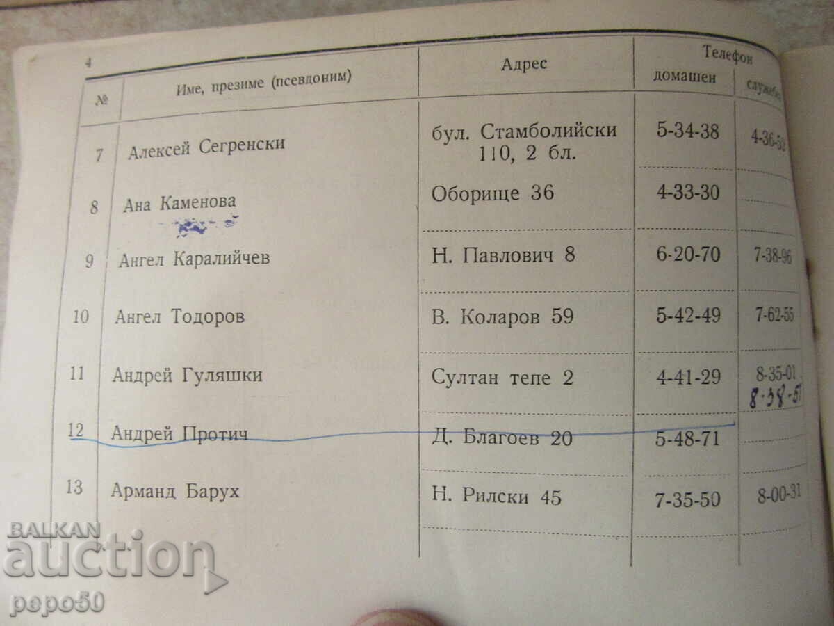 Доставка на НАХОДКА!!! СПИСЪК НА СЪЮЗА НА БЪЛГ.ПИСАТЕЛИ - 1954г. Доставка на НАХОДКА!!! СПИСЪК НА СЪЮЗА НА БЪЛГ.ПИСАТЕЛИ - 1954г.