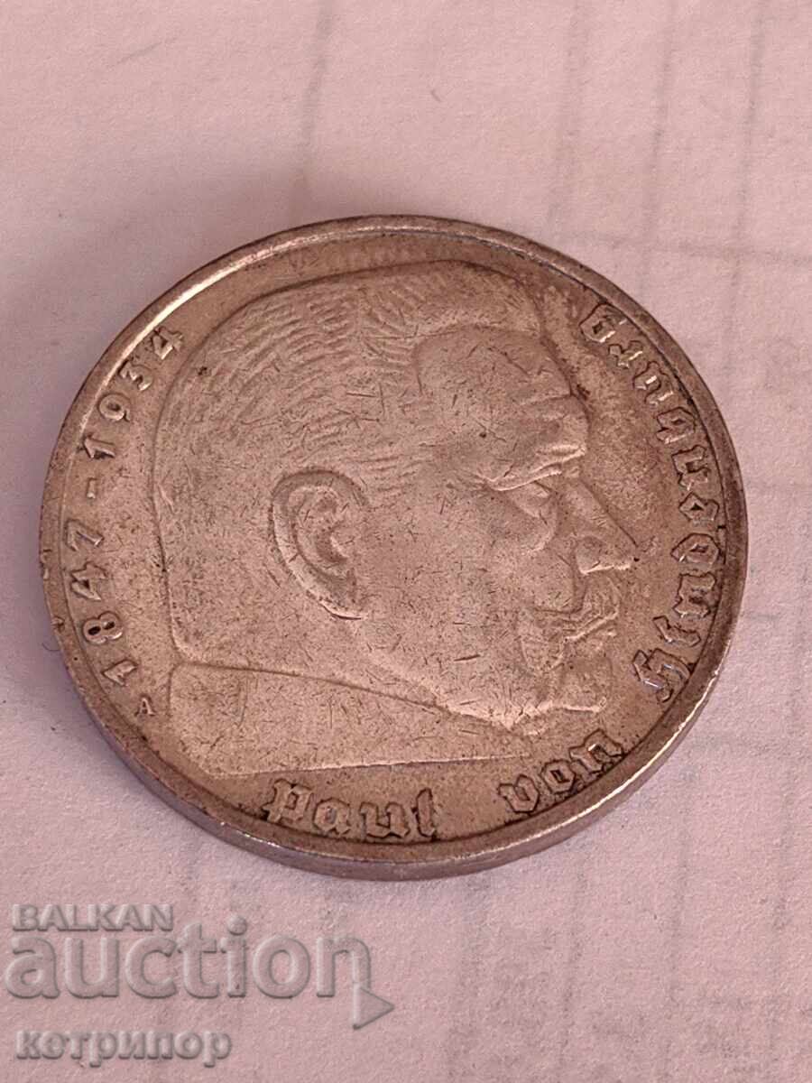 5 marks Germany 1936 A silver. with price 49.00 BGN | € 25.05 5 marks Germany 1936 A silver. with price 49.00 BGN | € 25.05