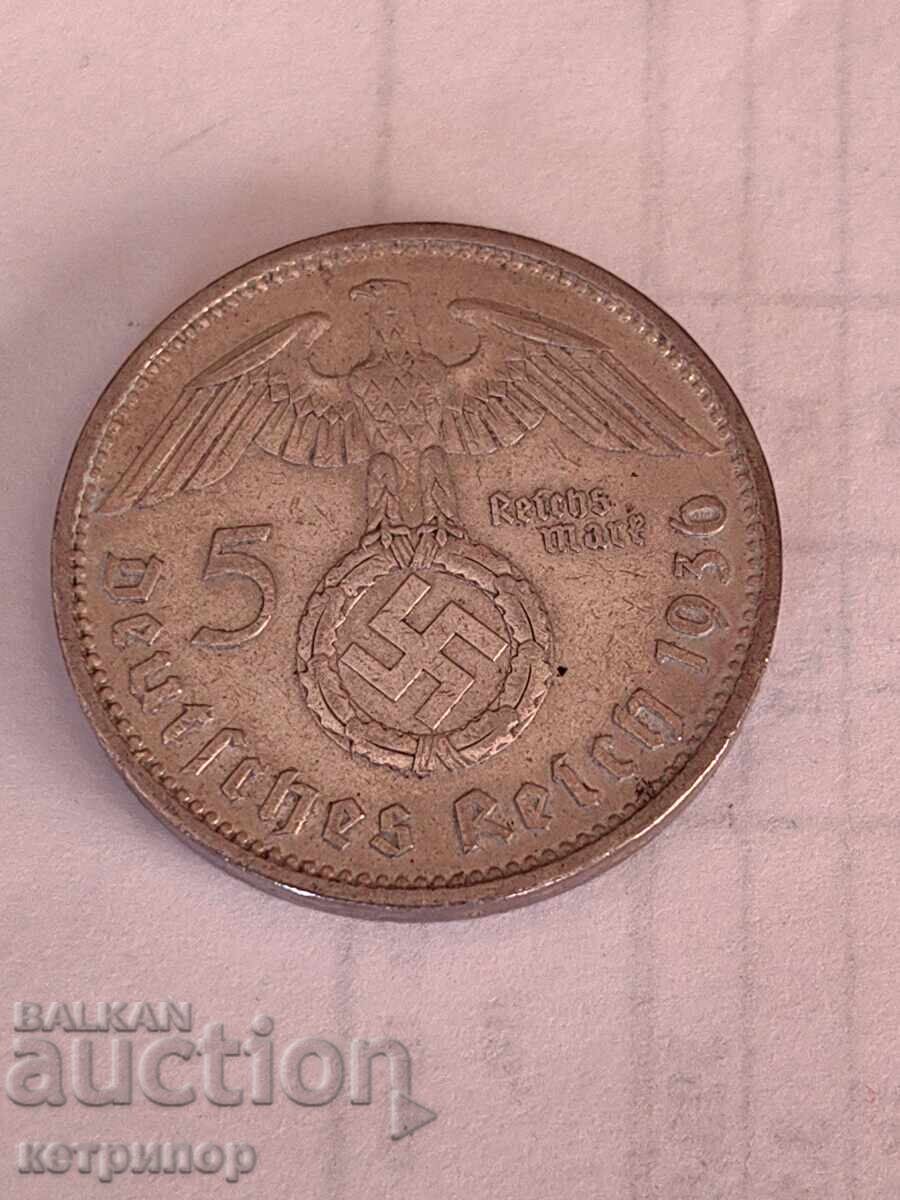 5 marks Germany 1936 A silver. 5 marks Germany 1936 A silver.