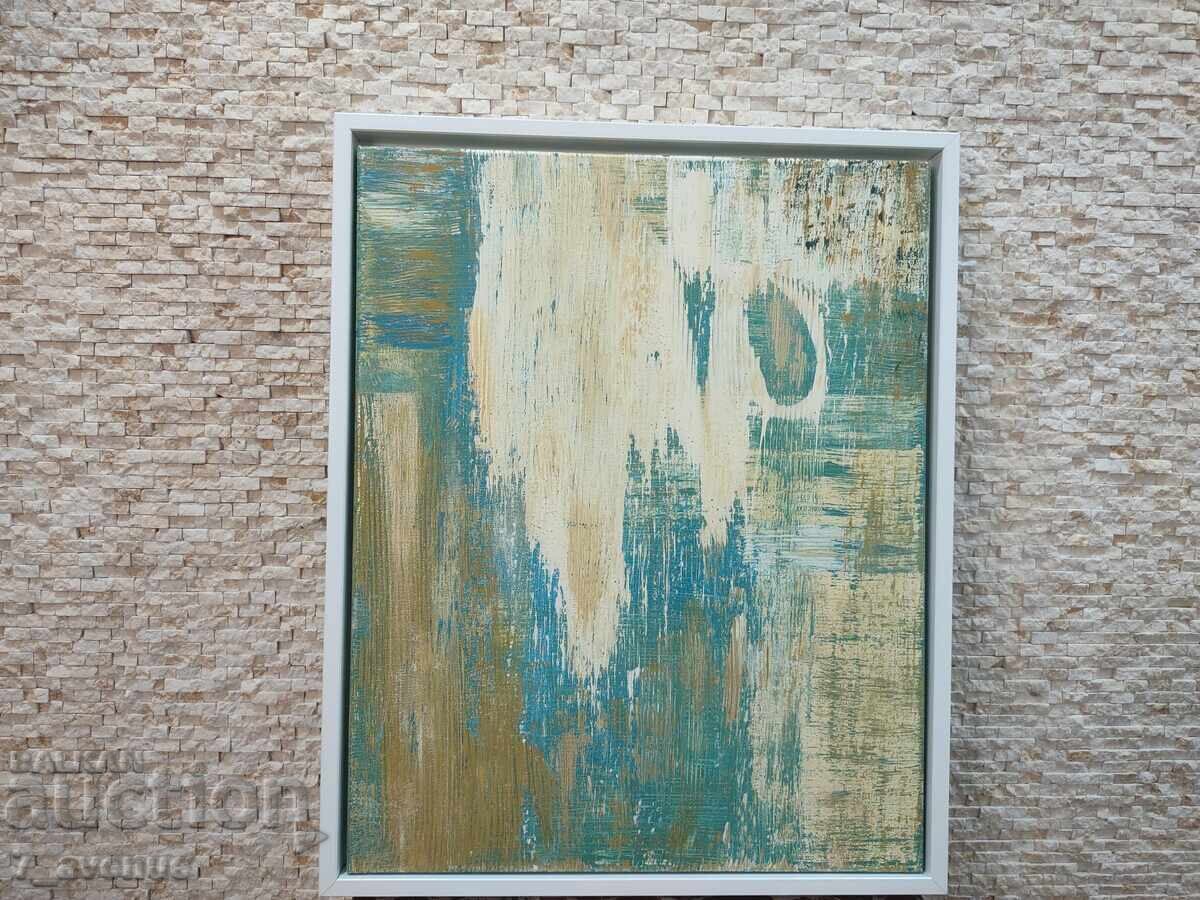 Auction Author's painting acrylic on canvas, authentic, 40/50 cm Auction Author's painting acrylic on canvas, authentic, 40/50 cm