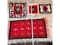 Wool miniature rugs for decoration