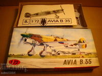 1/72  AVIA B 35  РЕТРО МОДЕЛ ЗА  СГЛОБЯВАНЕ  САМОЛЕТ