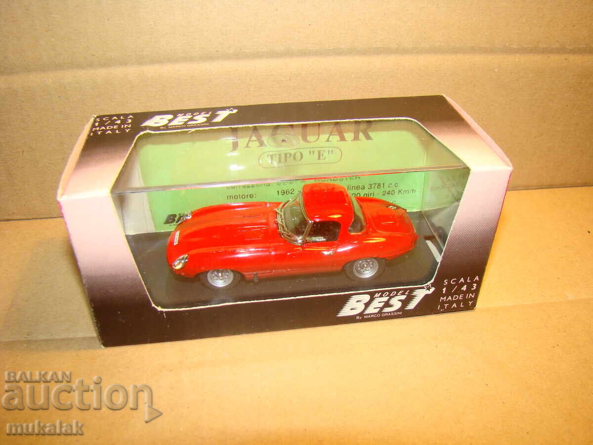 1:43 BEST MODEL JAGUAR E TYPE CAR TOY MODEL with price 30.00 BGN | € 15.34 1:43 BEST MODEL JAGUAR E TYPE CAR TOY MODEL with price 30.00 BGN | € 15.34