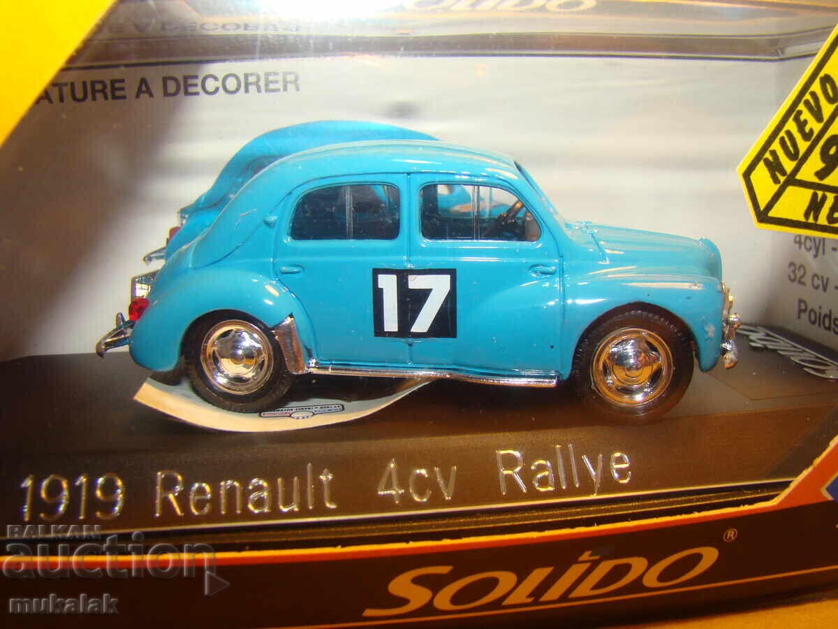 1:43 SOLIDO RENAULT 4 CV RALLYE CAR TOY MODEL with price 30.00 BGN | € 15.34 1:43 SOLIDO RENAULT 4 CV RALLYE CAR TOY MODEL with price 30.00 BGN | € 15.34