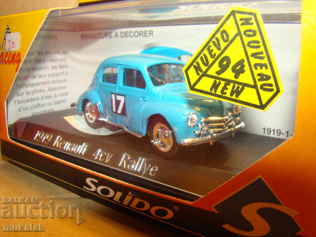 Auction 1:43 SOLIDO RENAULT 4 CV RALLYE CAR TOY MODEL Auction 1:43 SOLIDO RENAULT 4 CV RALLYE CAR TOY MODEL