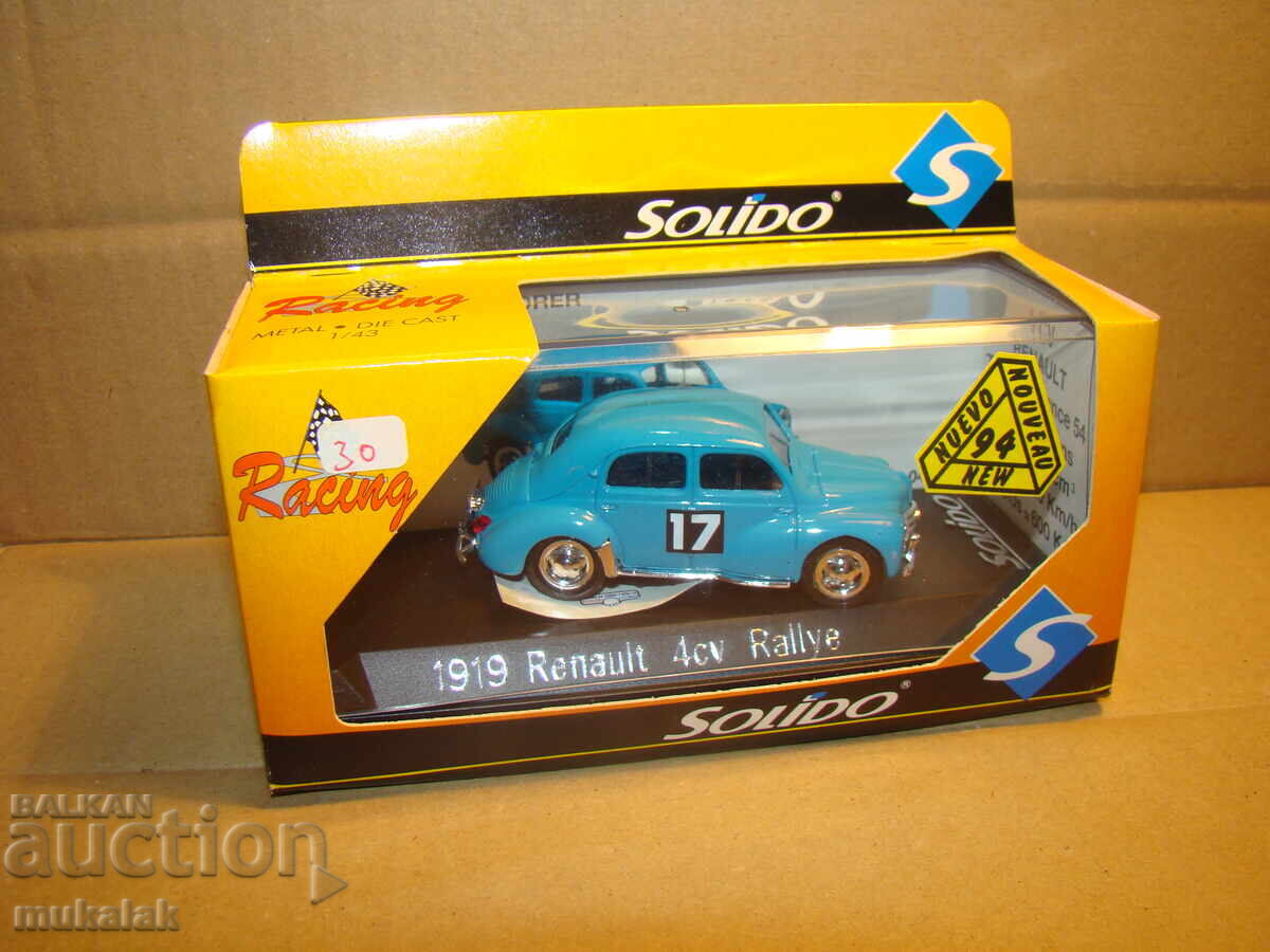 1:43 SOLIDO RENAULT 4 CV RALLYE CAR TOY MODEL 1:43 SOLIDO RENAULT 4 CV RALLYE CAR TOY MODEL