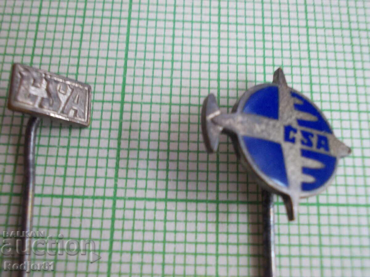 Auction Pins - Aviation Czech Airlines CSA - 5 pcs Auction Pins - Aviation Czech Airlines CSA - 5 pcs