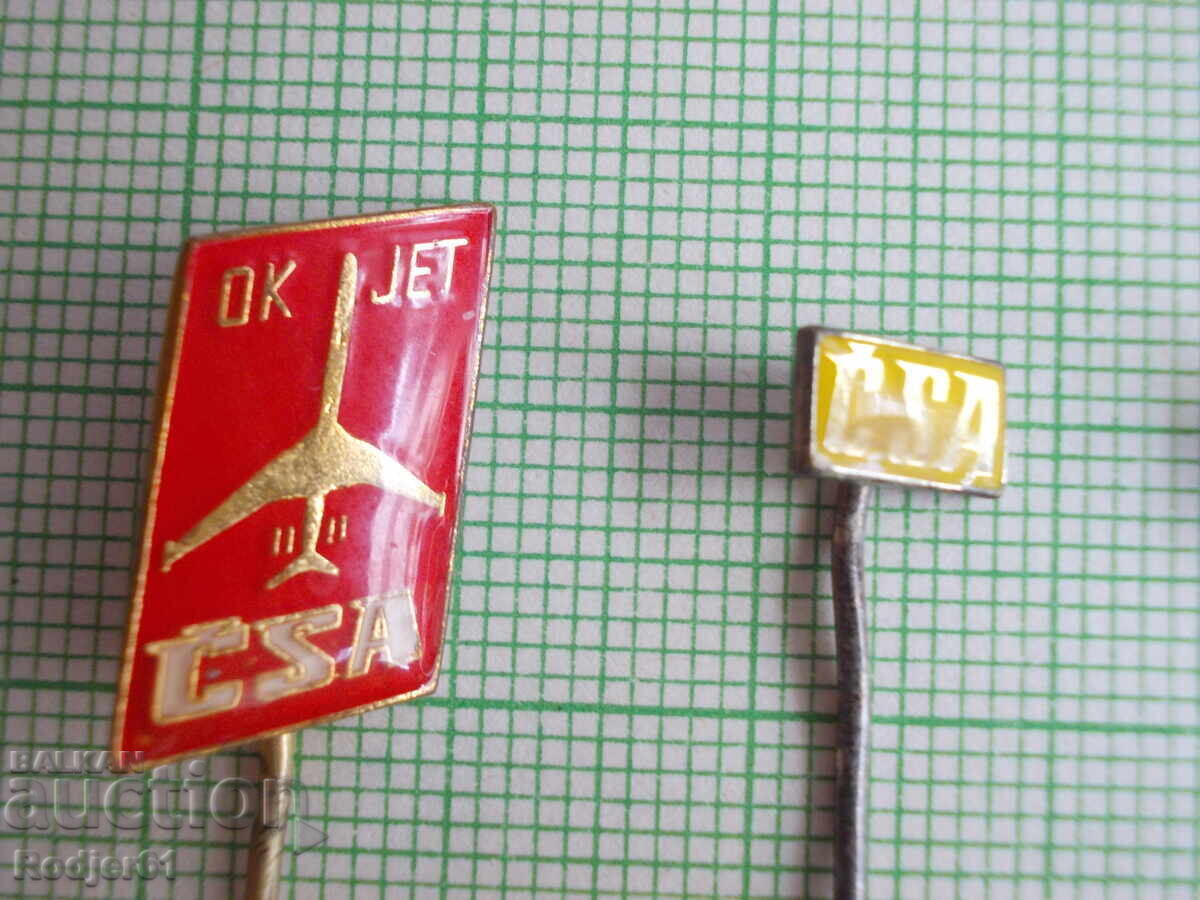 Pins - Aviation Czech Airlines CSA - 5 pcs - 5 Pins - Aviation Czech Airlines CSA - 5 pcs - 5